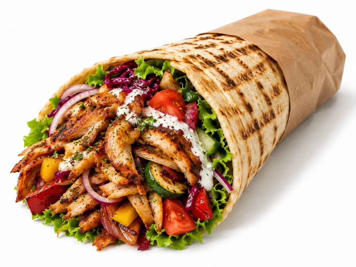 Chicken Döner Roll with Gemüse
