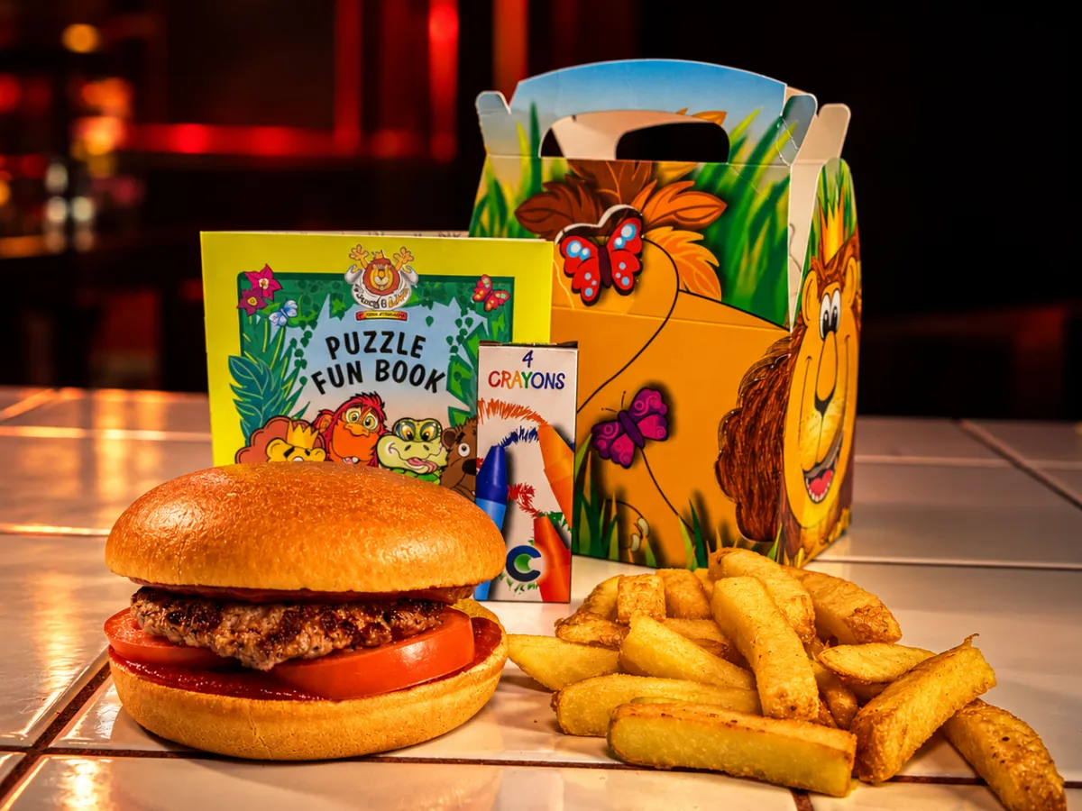 Kinder-Burger-Menü