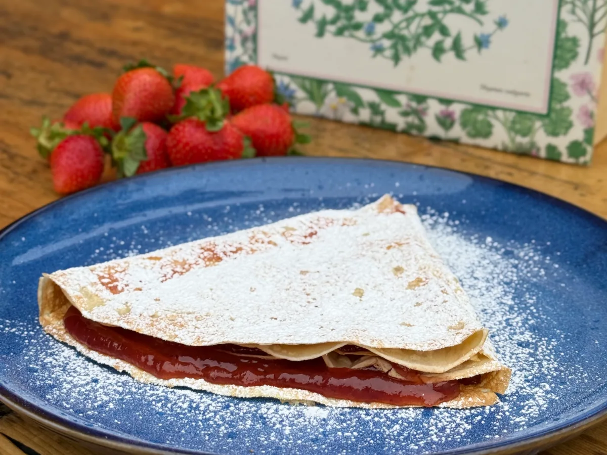 Crêpe - Jordbærmarmelade