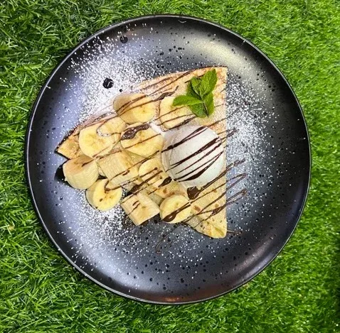 Crêpe - Vanilje is, Nutella & Banan