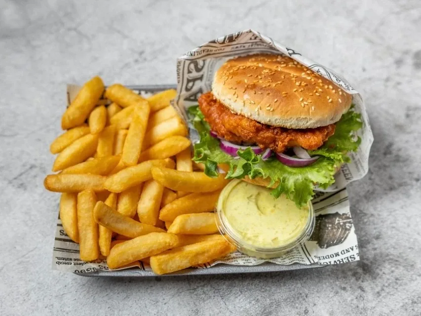 Fischburger-Menü