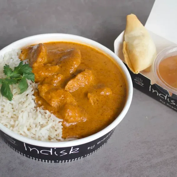 Butter Chicken med Samosa