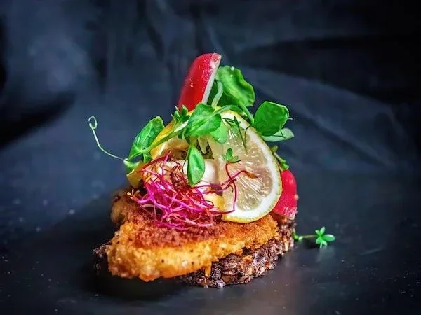 Smørrebrød mit Fischfilet