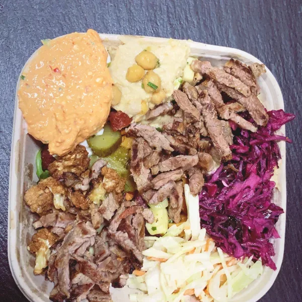 Salatbowl - Grillet Oksesteak