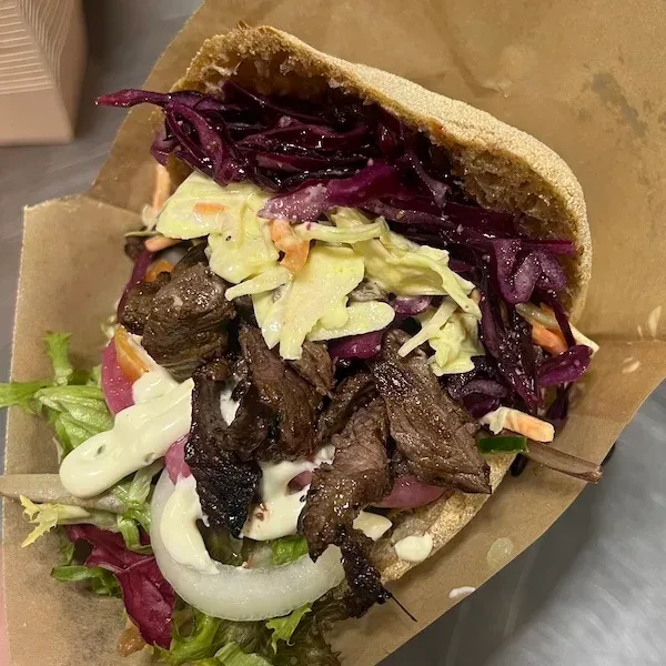 Pita - Grillet Oksesteak