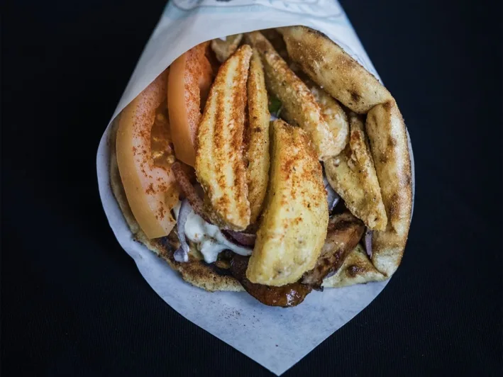 Souvlaki Griechische Wurst - Wrap oder Combo