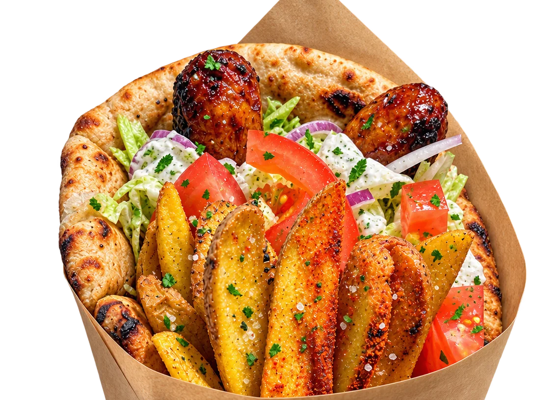 Gigas Souvlaki Spicy Wurst - Wrap oder Combo